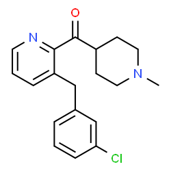 (3-(3-CHLOROBENZYL)PYRIDIN-2-YL)(1-METHYLPIPERIDIN-4-YL)METHANONE structure