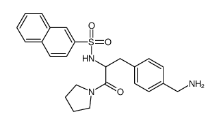 N-[3-[4-(aminomethyl)phenyl]-1-oxo-1-pyrrolidin-1-ylpropan-2-yl]naphthalene-2-sulfonamide结构式