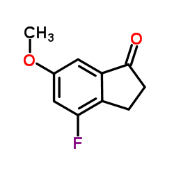 4-Fluoro-6-methoxy-1-indanone结构式
