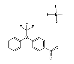 S-(trifluoromethyl)-4-nitrophenylphenylsulfonium tetrafluoroborate Structure