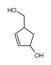 4-Hydroxymethylcyclopent-2-enol结构式