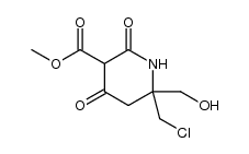 6-chloromethyl-6-hydroxymethyl-2,4-dioxo-piperidine-3-carboxylic acid methyl ester结构式