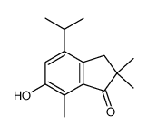 6-hydroxy-2,2,7-trimethyl-4-(1-methylethyl)-2,3-dihydro-1H-inden-1-one结构式
