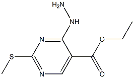 4-肼基-2-(甲硫基)嘧啶-5-甲酸乙酯结构式