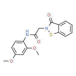 N-(2,4-Dimethoxyphenyl)-2-(3-oxo-1,2-benzothiazol-2(3H)-yl)acetamide Structure