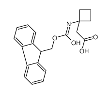2-(1-((((9H-Fluoren-9-yl)methoxy)carbonyl)amino)cyclobutyl)acetic acid Structure