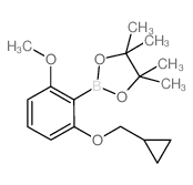 2-Cyclopropylmethoxy-6-methoxyphenylboronic acid pinacol ester结构式