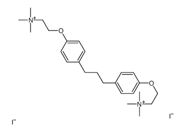 trimethyl-[2-[4-[3-[4-[2-(trimethylazaniumyl)ethoxy]phenyl]propyl]phenoxy]ethyl]azanium,diiodide Structure