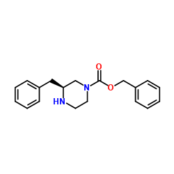 Benzyl (3S)-3-benzyl-1-piperazinecarboxylate Structure
