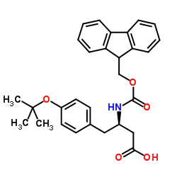 FMoc-D-β-Hotyr(OtBu)-OH结构式