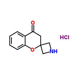 3',4'-dihydrospiro[azetidine-3,2'-[1]benzopyran]-4'-one hydrochloride structure