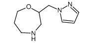 2-(1H-pyrazol-1-ylmethyl)-1,4-oxazepane(SALTDATA: FREE)结构式