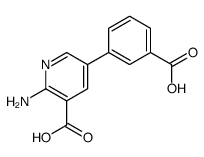 2-amino-5-(3-carboxyphenyl)pyridine-3-carboxylic acid结构式