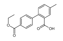 2-(4-ethoxycarbonylphenyl)-5-methylbenzoic acid结构式