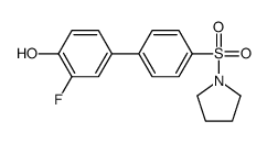 2-fluoro-4-(4-pyrrolidin-1-ylsulfonylphenyl)phenol结构式