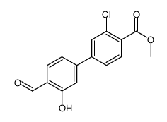 methyl 2-chloro-4-(4-formyl-3-hydroxyphenyl)benzoate结构式