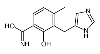 2-hydroxy-3-(1H-imidazol-5-ylmethyl)-4-methylbenzamide结构式