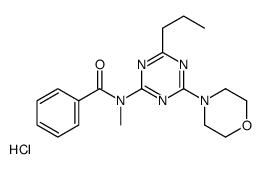 N-methyl-N-(4-morpholin-4-yl-6-propyl-1,3,5-triazin-2-yl)benzamide,hydrochloride结构式