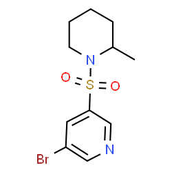 3-bromo-5-(2-Methylpiperidin-1-ylsulfonyl)pyridine结构式