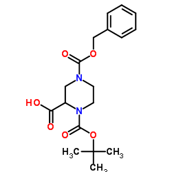 1-Boc-4-cbz-piperazine-2-carboxylic acid picture