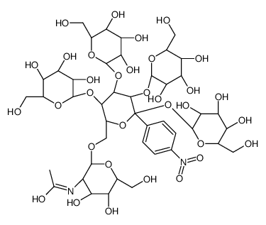 4-nitrophenyl-3(5)-O-N-acetylglucosaminyl-maltopentaoside Structure