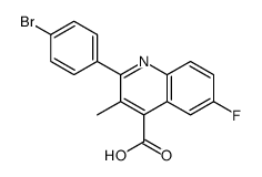 2-(4-bromophenyl)-6-fluoro-3-methylquinoline-4-carboxylic acid Structure