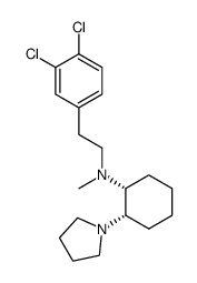 1R,2S-(+)-cis-N-[2-(3,4-dichlorophenyl)ethyl]-N-methyl-2-(1-pyrrolidinyl)cyclohexylamine结构式