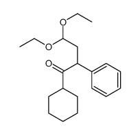 1-环己基-4,4-二乙氧基-2-苯基-1-丁酮结构式