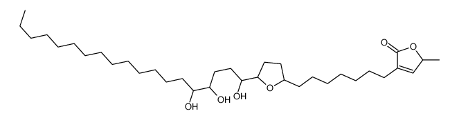 2-methyl-4-[7-[5-(1,4,5-trihydroxynonadecyl)oxolan-2-yl]heptyl]-2H-furan-5-one结构式