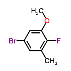 5-溴-2-氟-1-甲氧基-3-甲基苯结构式