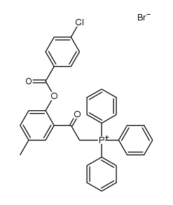 2-(4-chlorobenzoyloxy)-5-methyl-benzoylmethyltriphenylphosphonium bromide Structure