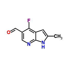 4-Fluoro-2-methyl-1H-pyrrolo[2,3-b]pyridine-5-carbaldehyde Structure