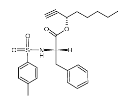 (S)-1-octyn-3-yl N-(p-toluenesulfonyl)-(S)-phenylalaninate结构式