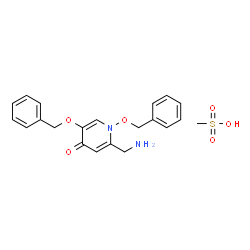 2-(aminomethyl)-1,5-bis(benzyloxy)pyridin-4(1H)-one Methanesulfonate结构式