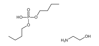 O,O-dibutyl hydrogen phosphate, compound with 2-aminoethanol (1:1) Structure