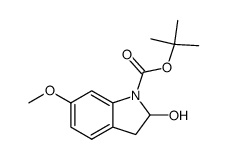tert-butyl 2-hydroxy-6-methoxyindoline-1-carboxylate Structure