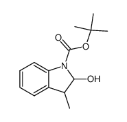 tert-butyl 2-hydroxy-3-methylindoline-1-carboxylate结构式