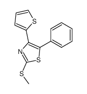 2-methylthio-5-phenyl-4-(2-thienyl)thiazole结构式