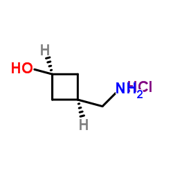 cis-3-(aminomethyl)cyclobutanol hydrochloride Structure