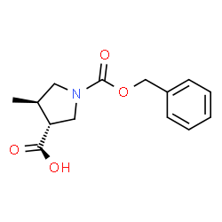 反式-1-((苄氧基)羰基)-4-甲基吡咯烷-3-羧酸图片