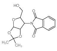 a-D-Ribofuranose,3-deoxy-3-(1,3-dihydro-1,3-dioxo-2H-isoindol-2-yl)-1,2-O-(1-methylethylidene)-结构式