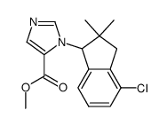 1-(2,2-dimethyl-4-chloro-indan-1-yl)-5-imidazolecarboxylic acid methyl ester结构式