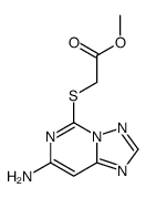 methyl 2-[(7-amino-[1,2,4]triazolo[1,5-c]pyrimidin-5-yl)sulfanyl]acetate Structure
