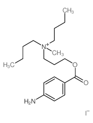 1-Butanaminium,N-[3-[(4-aminobenzoyl)oxy]propyl]-N-butyl-N-methyl-, iodide (1:1) structure