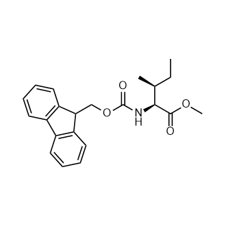 (((9H-芴-9-基)甲氧基)羰基)甲基-L-异亮氨酸酯结构式