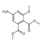 2-amino-4,5-di(methoxycarbonyl)-6-methylthiopyridine Structure