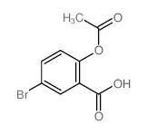 2-乙酰氧基-5-溴苯甲酸结构式