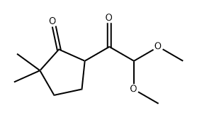 Cyclopentanone, 5-(2,2-dimethoxyacetyl)-2,2-dimethyl- structure