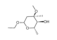ba-L-ribo-Hexopyranoside, ethyl 2,6-dideoxy-3-C-methyl-3-O-methyl- (9CI)结构式