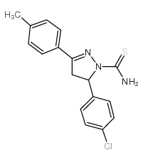 5-(4-chlorophenyl)-3-p-tolyl-4,5-dihydro-1h-pyrazole-1-carbothioamide structure